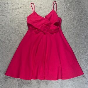 Vibrant Pink Spaghetti Strap Dress